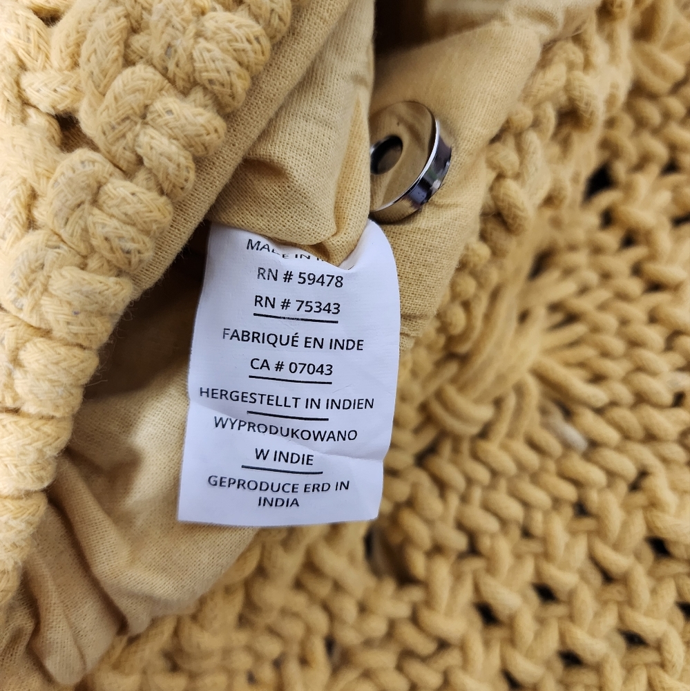 Tommy Bahama Yellow Macrame Crossbody Bag - Picture 6 of 9